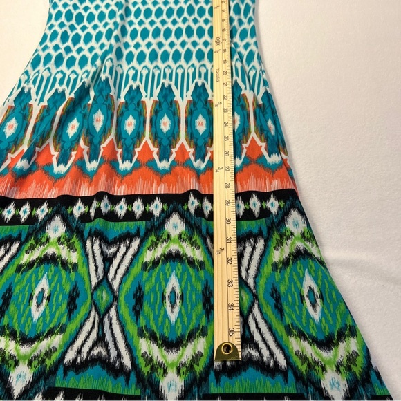 Lemmie for Nina Leonard Women's Boho Multicolor Dress S/M Knee Length - Picture 8 of 9